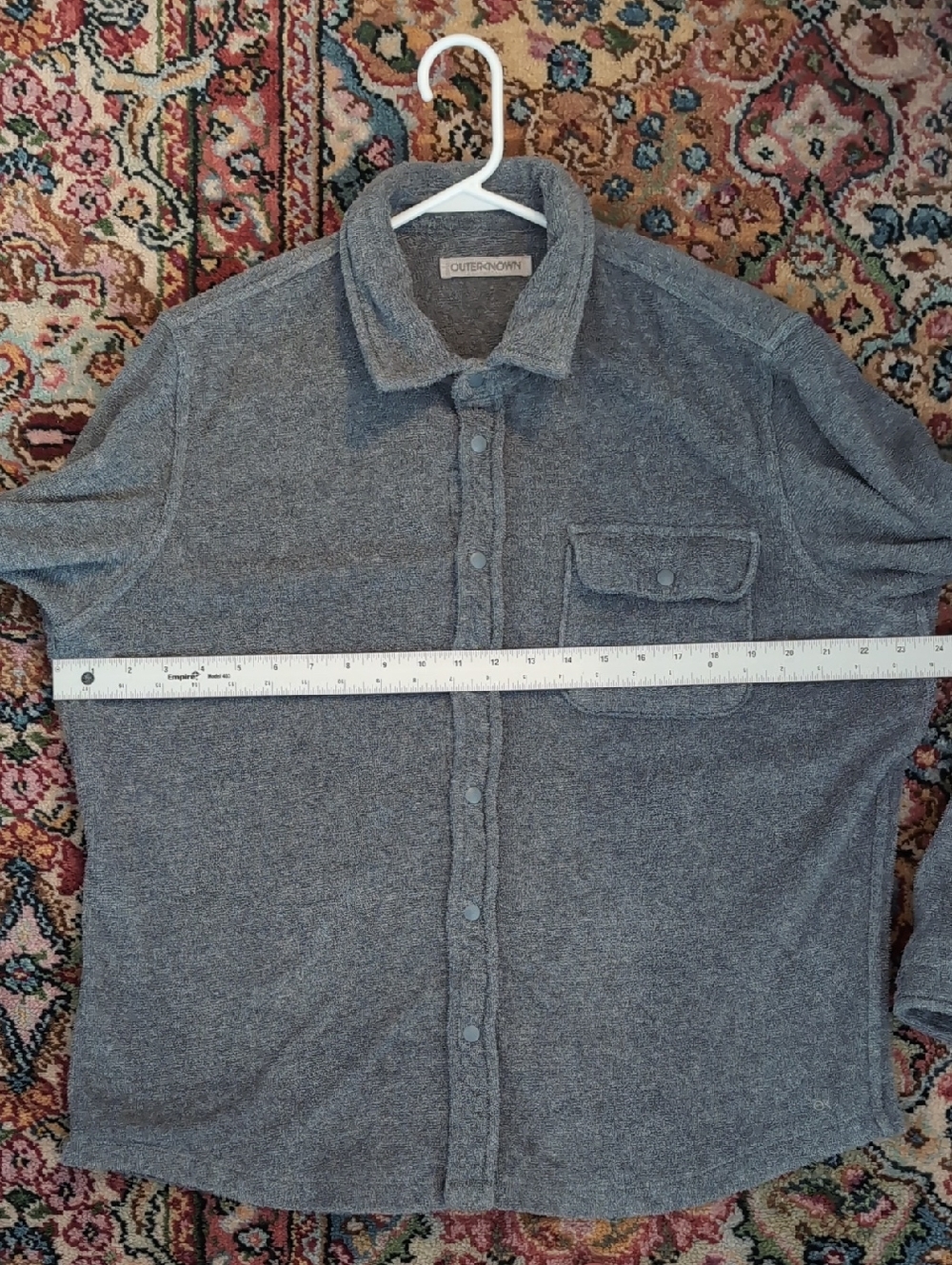 Outerknown Gray Hightide Snap Button Shirt - Picture 2 of 7